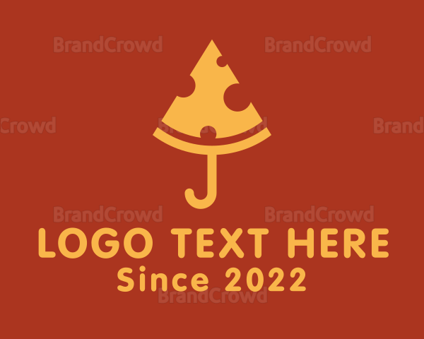 Cheese Pizza Umbrella Logo