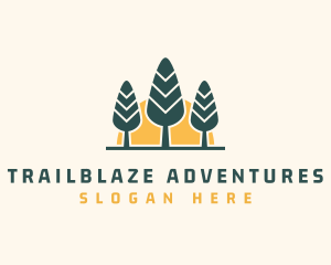 Hiking - Forest Hiking Camp logo design