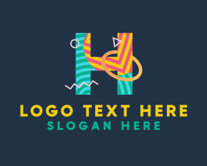 Lgbitqa - Pop Art Letter H logo design