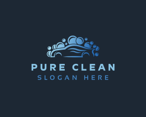 Gradient Car Wash Cleaning logo design