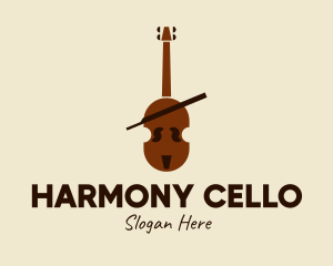 Classical Cello Music  logo design