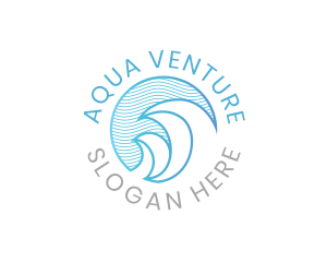 Scubadiving - Ocean Wave Badge logo design