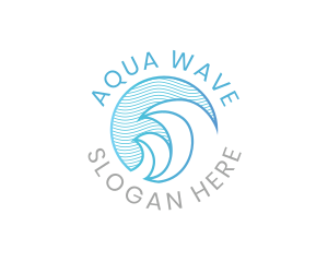 Ocean Wave Badge logo design