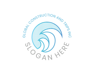 Maritime - Ocean Wave Badge logo design