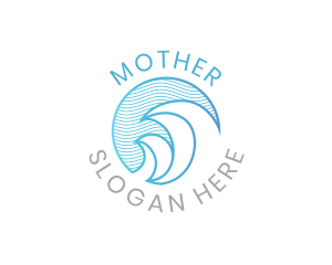 Resort - Ocean Wave Badge logo design