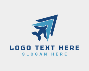 Logisctics - Forwarding Arrow Plane Logistics logo design