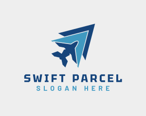 Parcel - Forwarding Arrow Plane Logistics logo design
