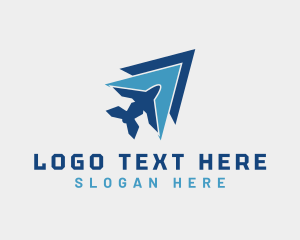 Reverse - Forwarding Arrow Plane Logistics logo design