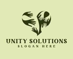 United - Green Charity Heart logo design