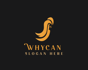 Woman Hair Stylist Logo