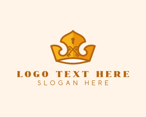 Luxury - Security Keyhole Crown logo design