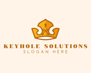 Keyhole - Security Keyhole Crown logo design