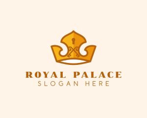 Security Keyhole Crown logo design