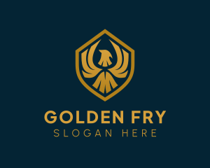 Golden Eagle Shield logo design