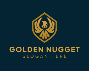 Golden Eagle Shield logo design