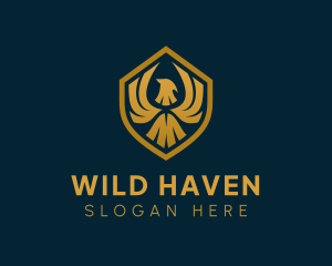 Golden Eagle Shield logo design