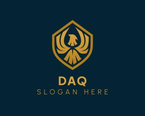 Aviation - Golden Eagle Shield logo design