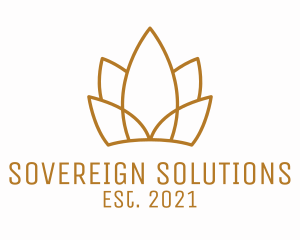 Sovereign - Golden Queen Crown logo design