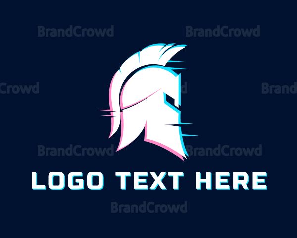 Gladiator Helmet Glitch Logo