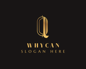 Simple Golden Art Deco Logo