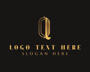 Art Deco - Simple Golden Art Deco logo design