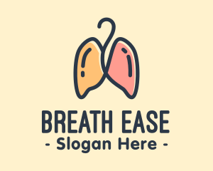 Respiration - Respiratory Lungs Hanger logo design