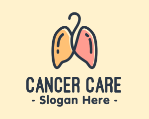 Cancer - Respiratory Lungs Hanger logo design