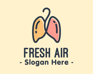 Lungs - Respiratory Lungs Hanger logo design