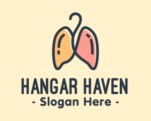 Hanger - Respiratory Lungs Hanger logo design