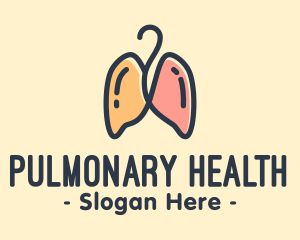 Pulmonary - Respiratory Lungs Hanger logo design