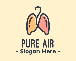 Oxygen - Respiratory Lungs Hanger logo design