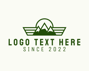 Destination - Outdoor Mountain Hiking logo design