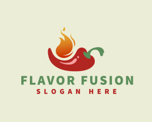 Taste - Flaming Spicy Chili logo design