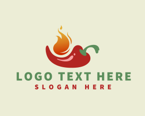 Flaming Spicy Chili  Logo