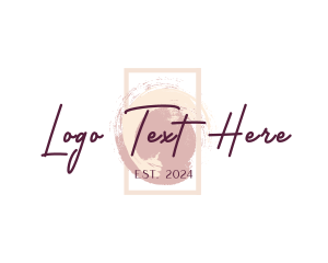 Fragrance - Beauty Watercolor Brush Lettermark logo design