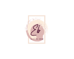 Beauty Watercolor Brush Lettermark Logo