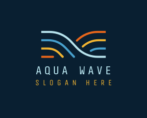 Colorful Wave Lines logo design