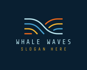 Colorful Wave Lines logo design