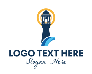 Tourism - Lighthouse Restaurant Tower logo design