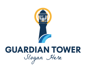 Lighthouse Restaurant Tower logo design