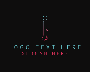 Letter I - Digital Technology App logo design
