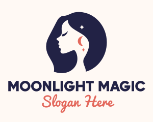 Nighttime - Evening Woman Beauty Salon logo design