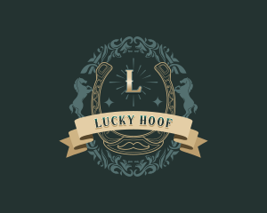 Luxury Horseshoe Ranch logo design