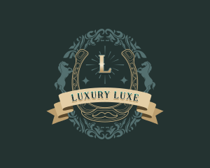 Luxury Horseshoe Ranch logo design