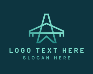 Pilot - Airplane Letter A logo design