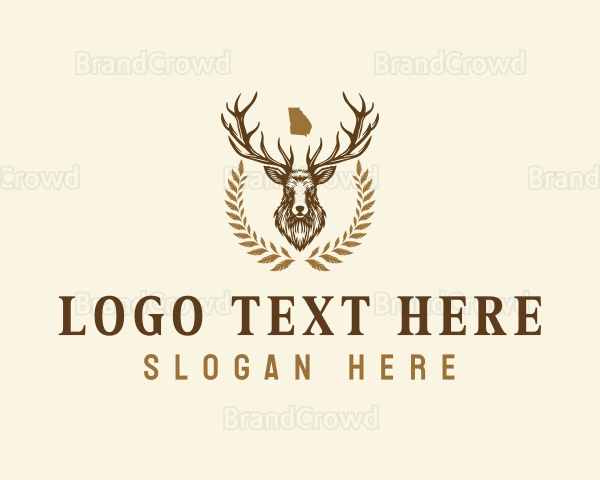 Georgia Deer Antler Logo