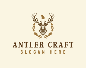 Georgia Deer Antler logo design