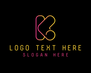 Online - Modern Software Letter K logo design