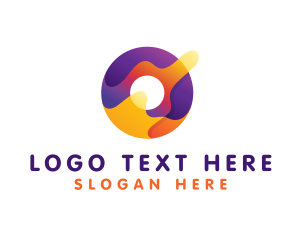 Splatter - Colorful Flaming Letter O logo design