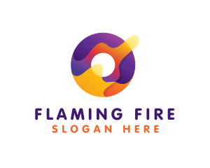Flaming - Colorful Flaming Letter O logo design